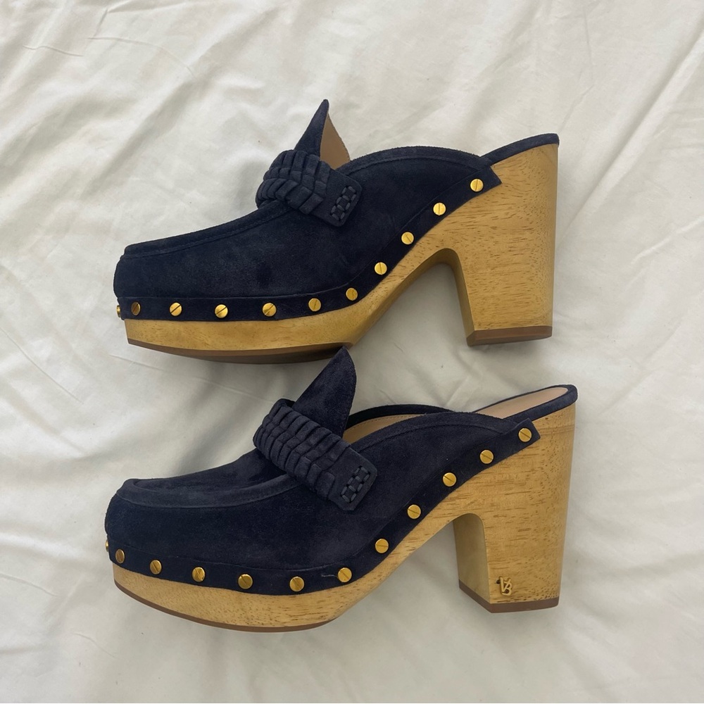 Veronica Beard Navy Clogs - Picture 9 of 14